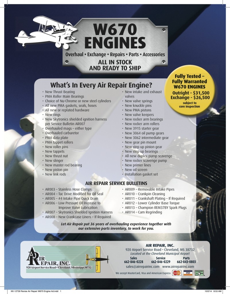 KK-12739 Revise Air Repair W670 Engine Ad (PRESS)