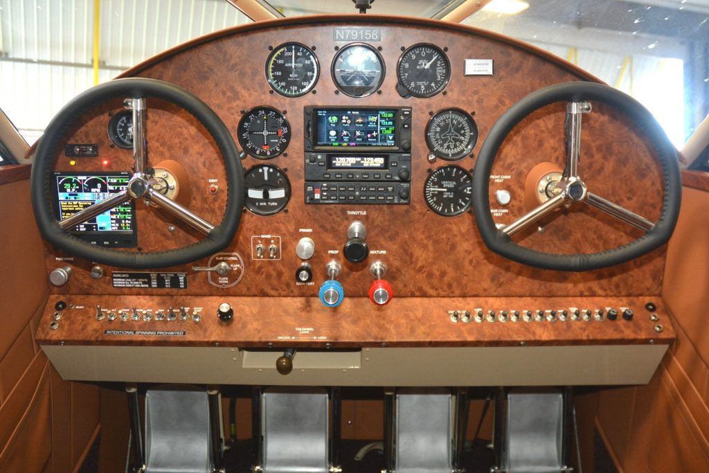 RARE Aircraft Stinson Gullwing custom instrument panel. 
